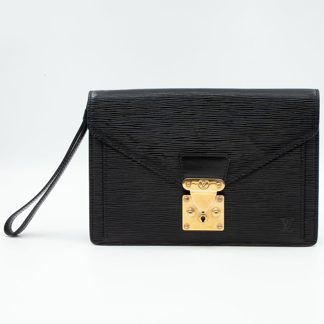 Louis-vuitton Dragonne Sellier Clutch Black Epi Leather