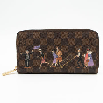 Louis-vuitton Zippy Wallet Damier Ebene Illustre