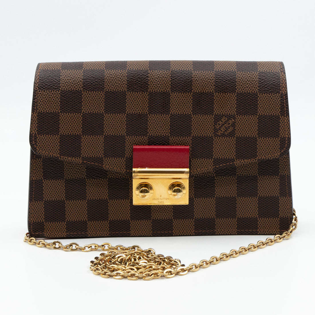 Louis-vuitton Croisette Chain Wallet Damier Ebene