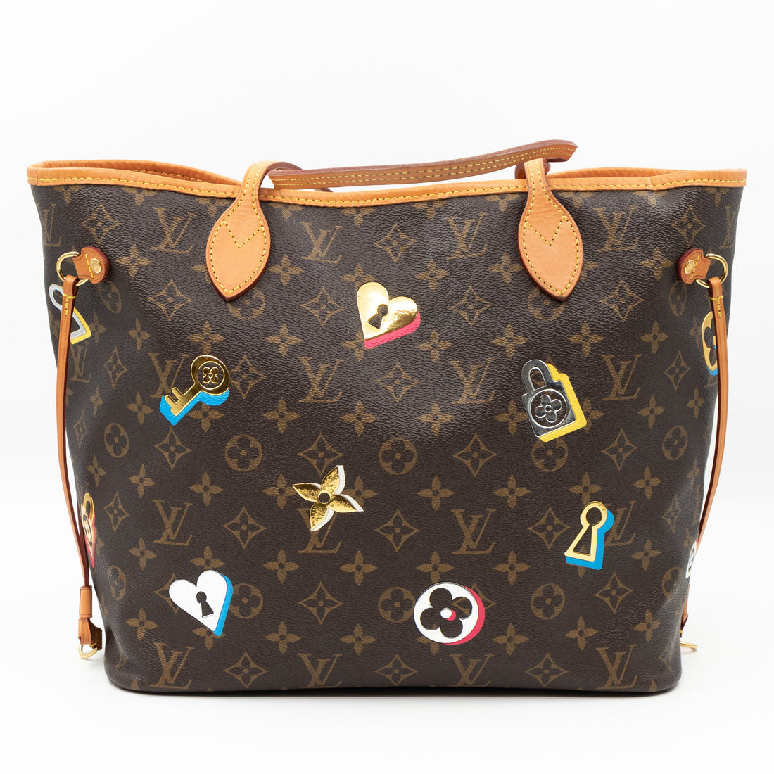 Louis-vuitton Neverfull MM Monogram Love Lock