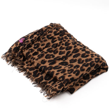 Louis-vuitton Leopard Stole Brown