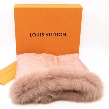 Louis-vuitton Monogram V Fur Shawl Nude
