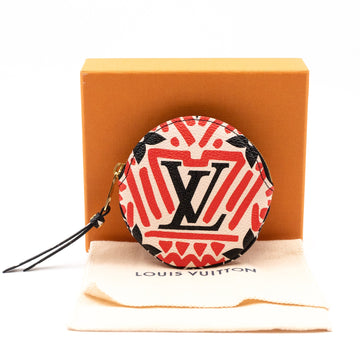 Louis-vuitton Round Coin Purse Crafty Cream & Red