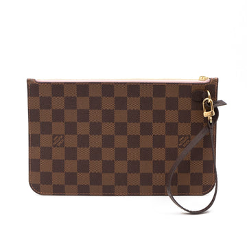 Louis-vuitton Neverfull Pochette Damier Ebene Rose Ballerine