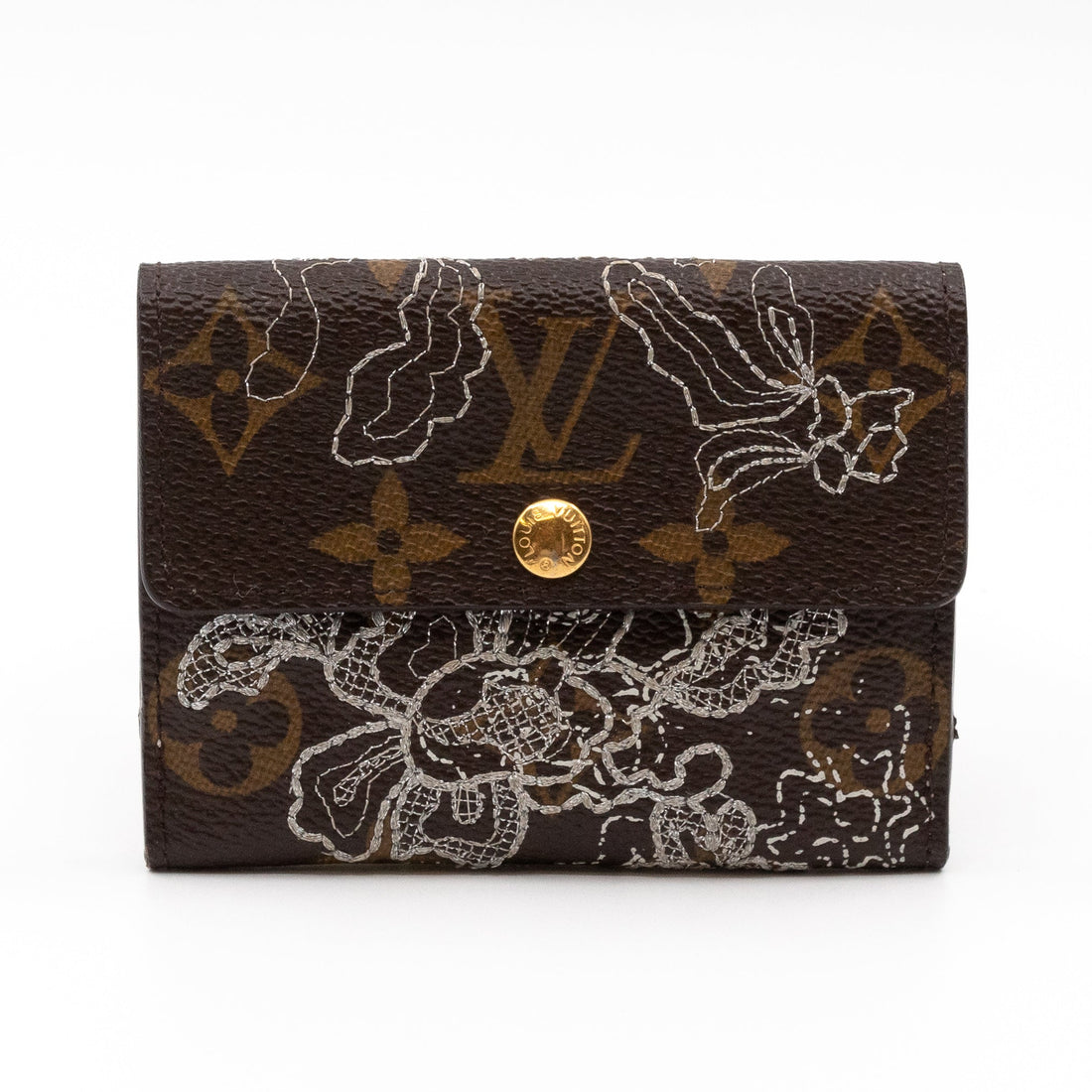 Louis-vuitton Ludlow Wallet Monogram Dentelle Silver