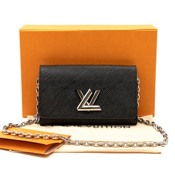 Louis-vuitton Twist Chain Wallet Epi Leather Black