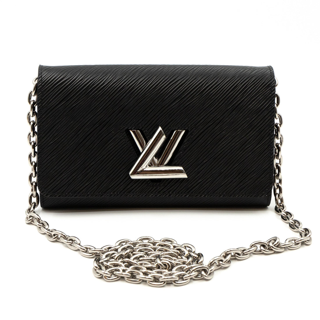 Louis-vuitton Twist Chain Wallet Epi Leather Black