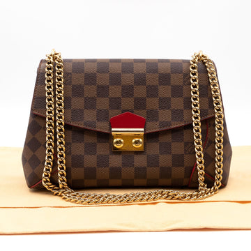 Louis-vuitton Caissa Chain Clutch Damier Ebene