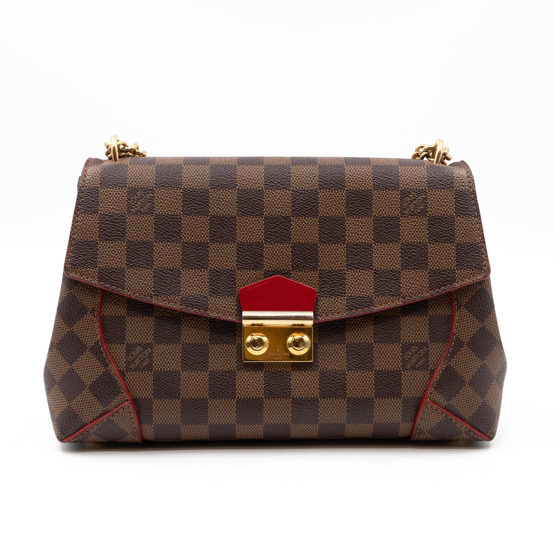 Louis-vuitton Caissa Chain Clutch Damier Ebene