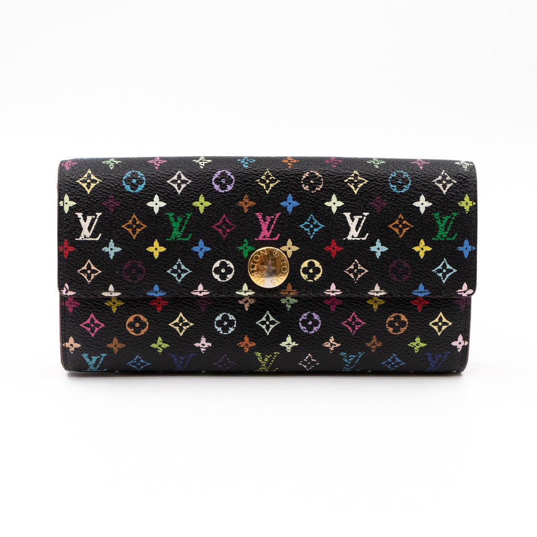 Louis-vuitton Sarah Wallet Multicolore Black
