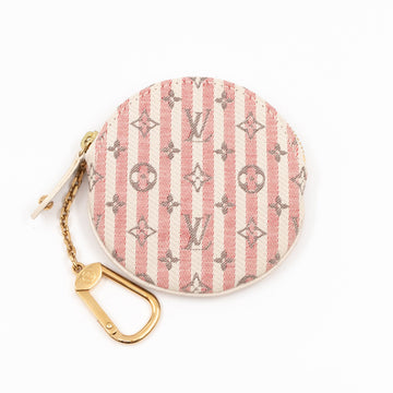 Louis-vuitton Round Coin Purse Mini Lin Croisette Rouge