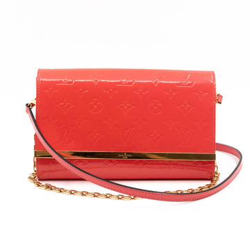 Louis-vuitton Ana Clutch Vernis Rose Litchi