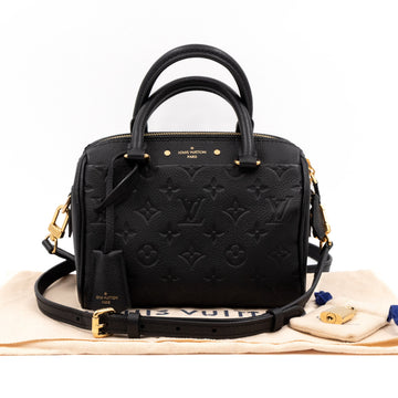 Louis-vuitton Speedy 20 Bandouliere Monogram Empreinte Black