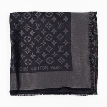 Louis-vuitton Monogram Shine Shawl Black