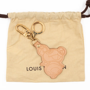 Louis-vuitton Porte Cles Panda Vachetta Murakami Charm Keychain