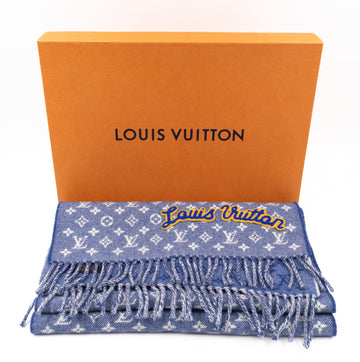 Louis-vuitton Denimbellished City Scarf Blue