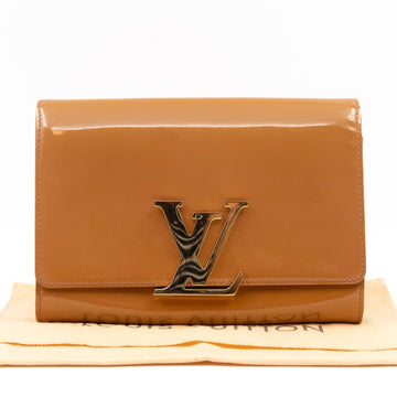 Louis-vuitton Louise Clutch Beige Vernis Gold