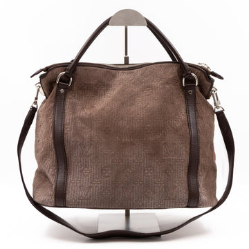 Louis-vuitton Antheia Ixia PM Brown Suede Leather
