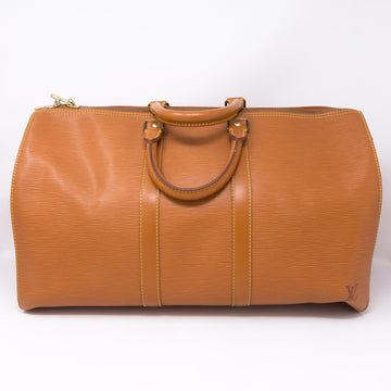 Louis-vuitton Keepall 45 Epi Leather Brown