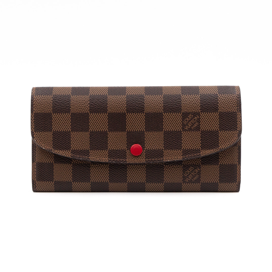 Louis-vuitton Emilie Wallet Damier Ebene Red