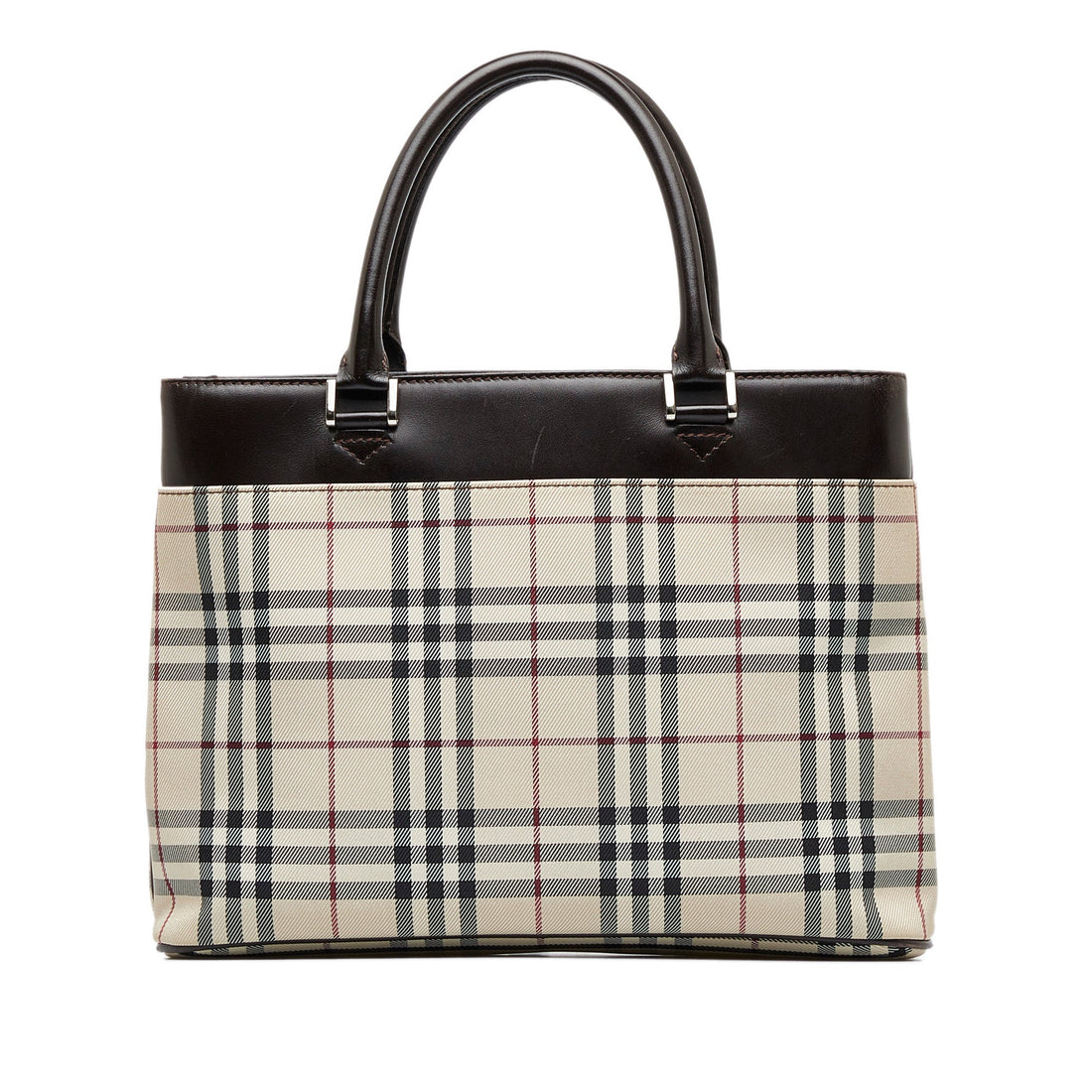 Burberry Handbag Brown Ho Check Canvas