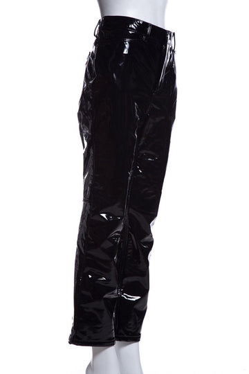 Rosetta Getty Black Patent Pant SZ 6 NWT