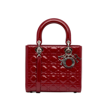 Dior Lady Dior Medium Red  Leather