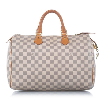 Louis-Vuitton Damier Azur Speedy 35 White