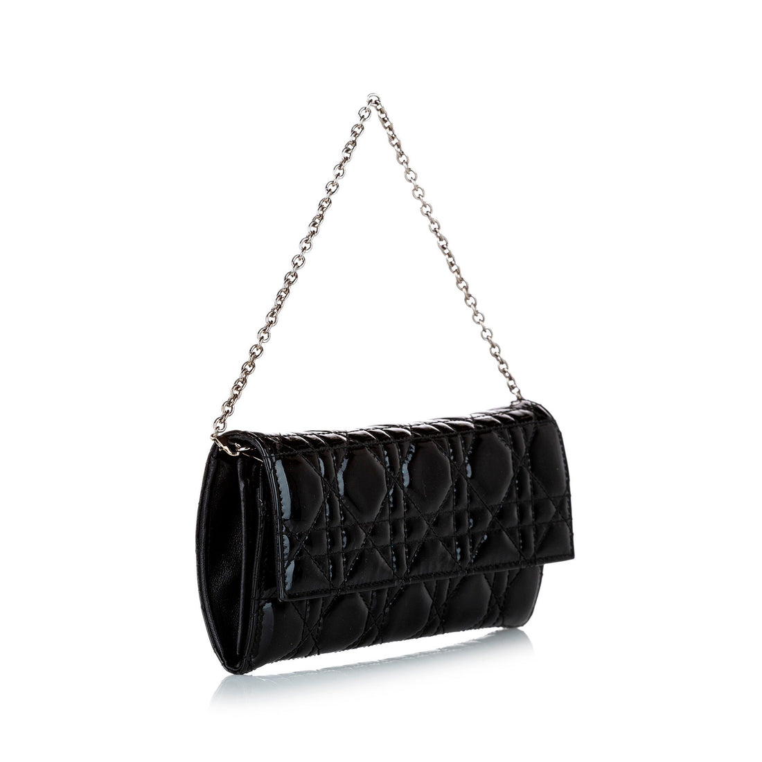 Dior Cannage New 1:1 Repl Leather Chain Flap Black