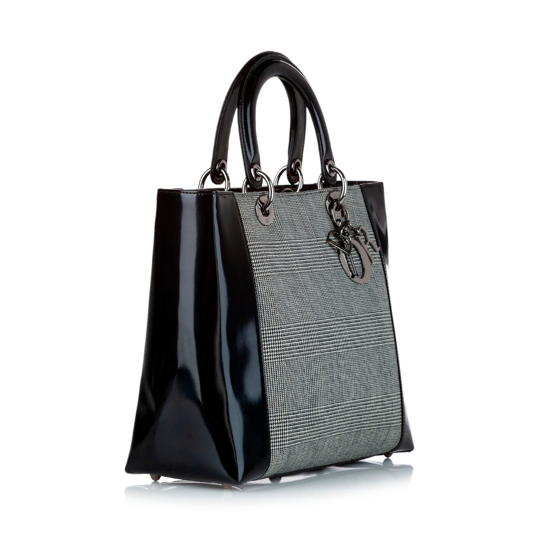 Dior Lady Dior Canvas Satchel Gray