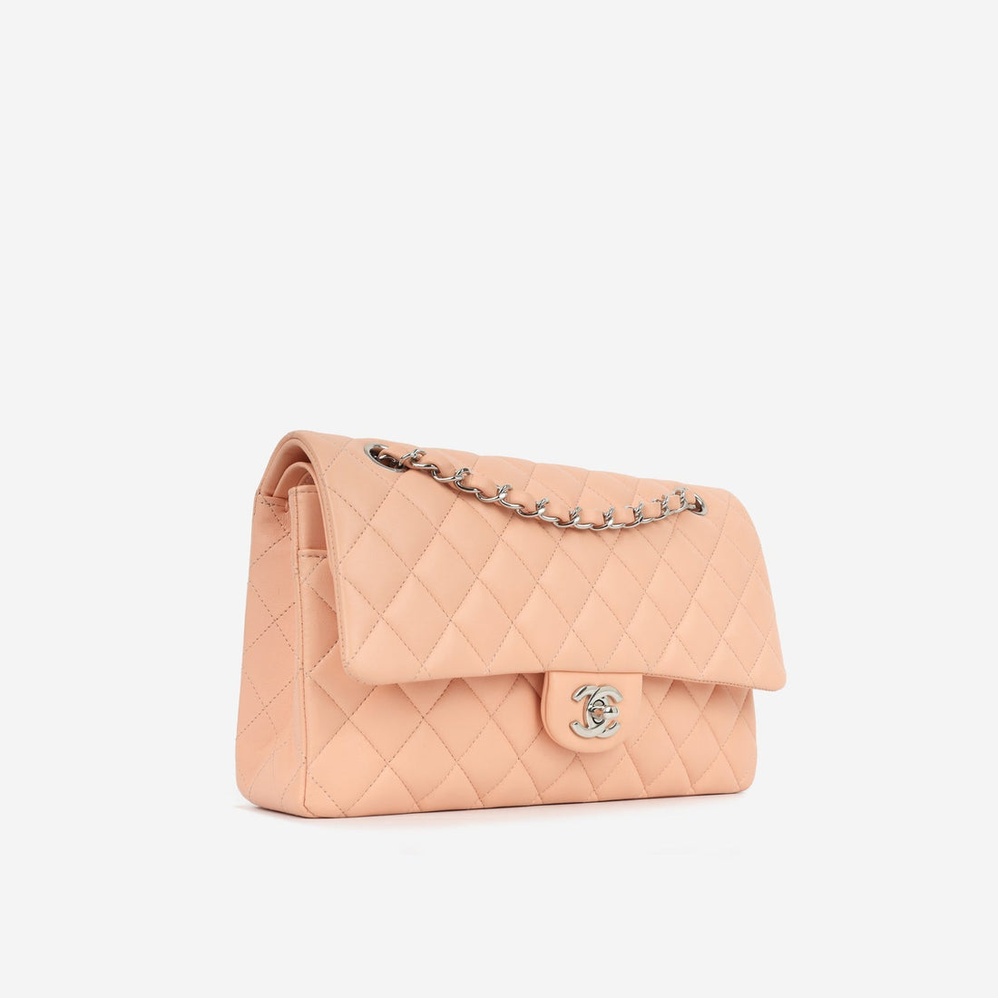 Chanel Chanel - Classic Flap Bag - Medium - Peach Lambskin - SHW - Pre New 1:1 Rep