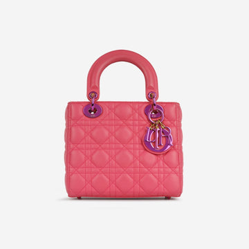 Dior Dior - Lady Dior - Small - Hot Pink Lambskin Cannage - PNKHW -