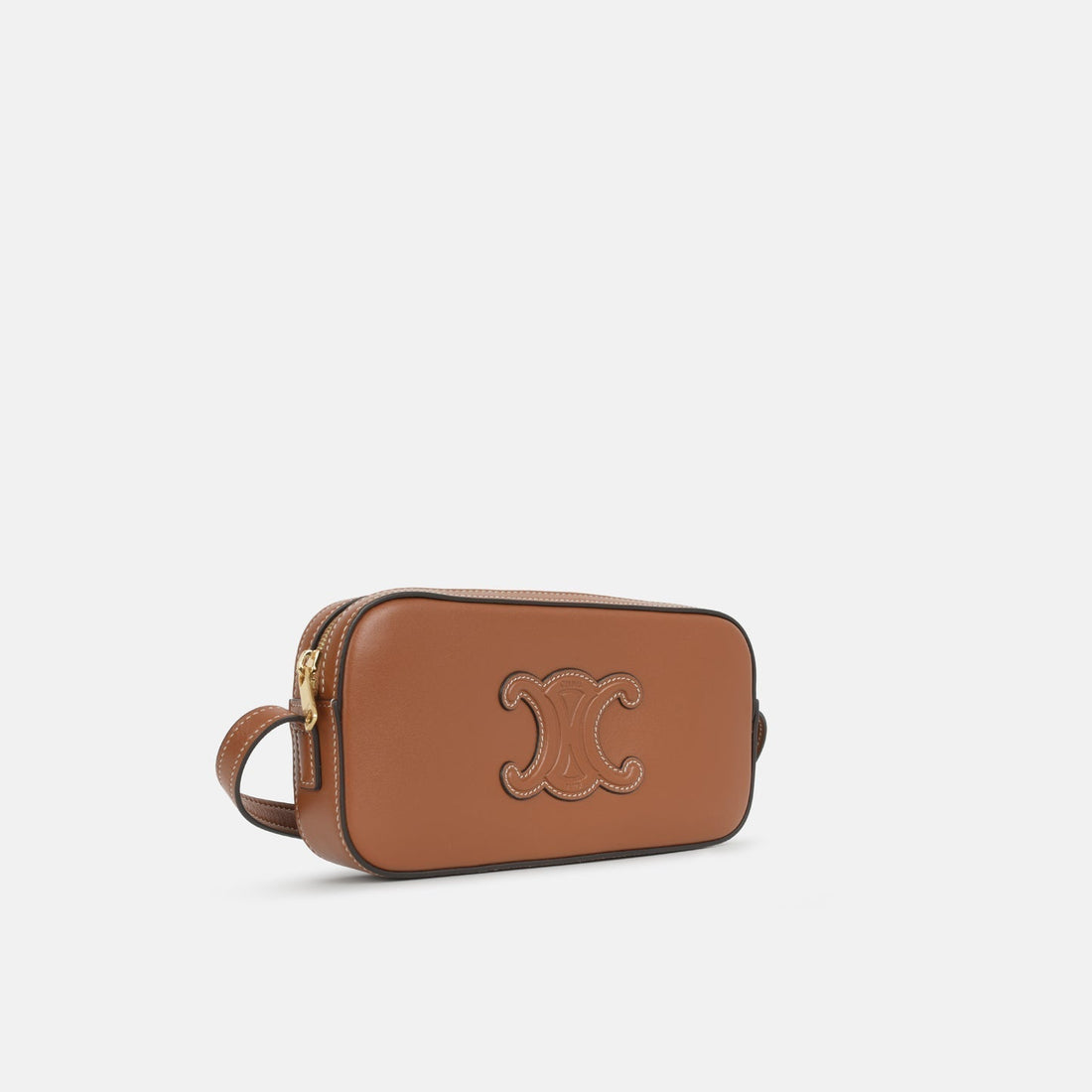 Celine - Mini Cuir Triomphe Camera Bag - Tan Smooth CalBNkin GHW - Un