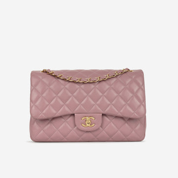 Chanel Classic Flap Bag Jumbo Mauve Lambskin CGHW