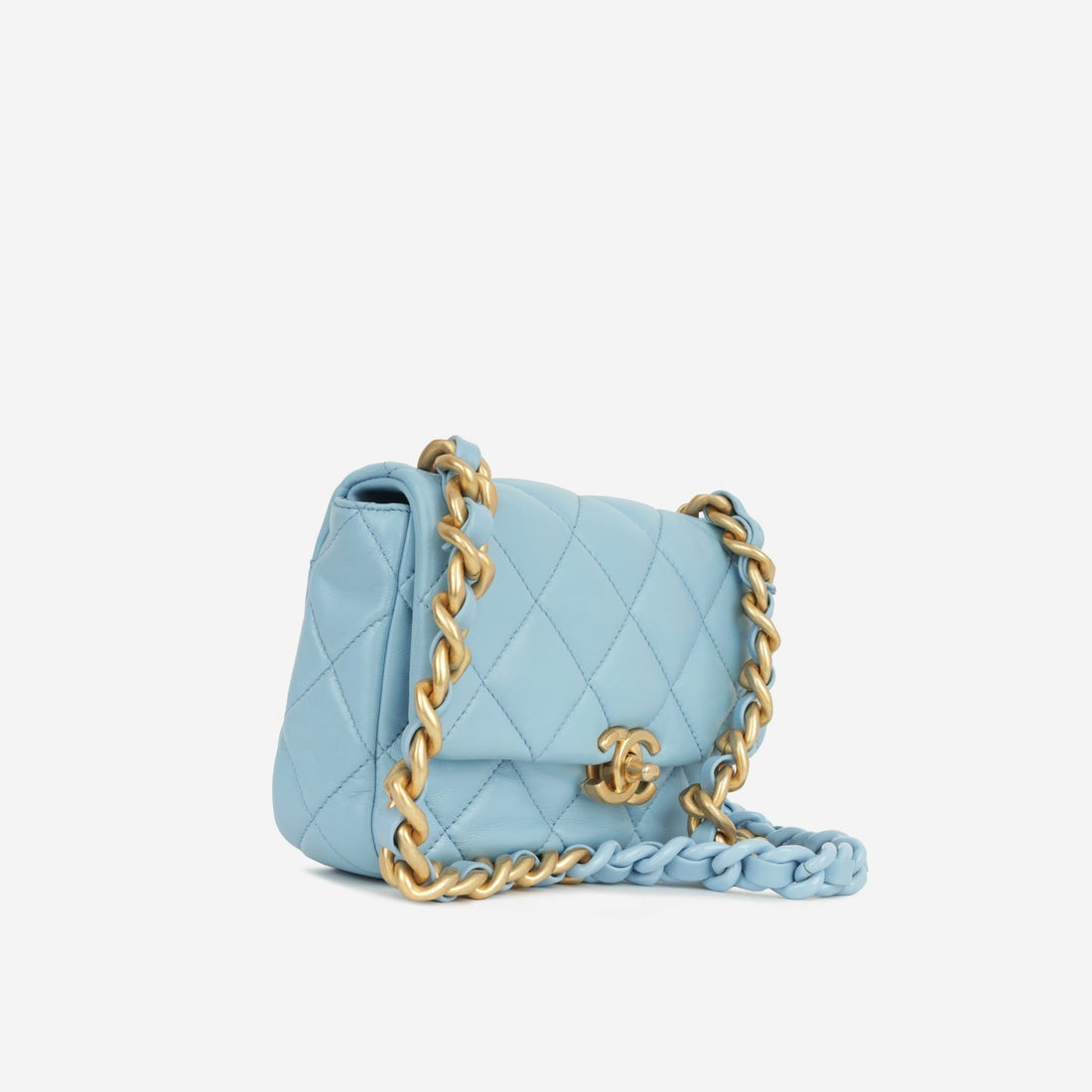 Chanel - Candy Chain Flap - Blue Lambskin GHW - Plaque Series - 2022