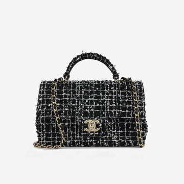 Chanel Top Handle Mini Flap - Mixed Tweed
