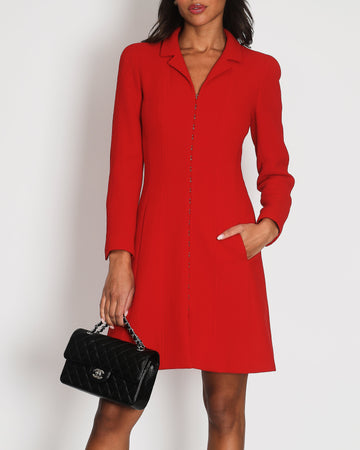 Pearl Street Bags Chanel  Red Jacket with Gold CC Logo Button Details FR 34 (UK 6)