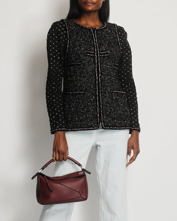 Pearl Street Bags Chanel  Fall 2017 Black Tweed Jacket with Multicoloured Sequin Details Size FR 42 (UK 14)