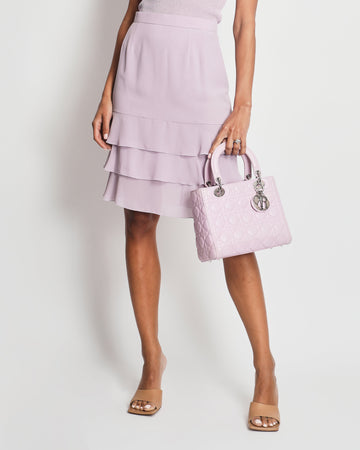 *HOT * Pearl Street Bags Chanel  98C Lilac Tiered Midi Skirt Size FR 38 (UK 10)