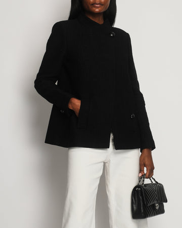 Pearl Street Bags Chanel Black Tweed Long Sleeve Jacket with Button Detail Size FR 44 (UK 16)