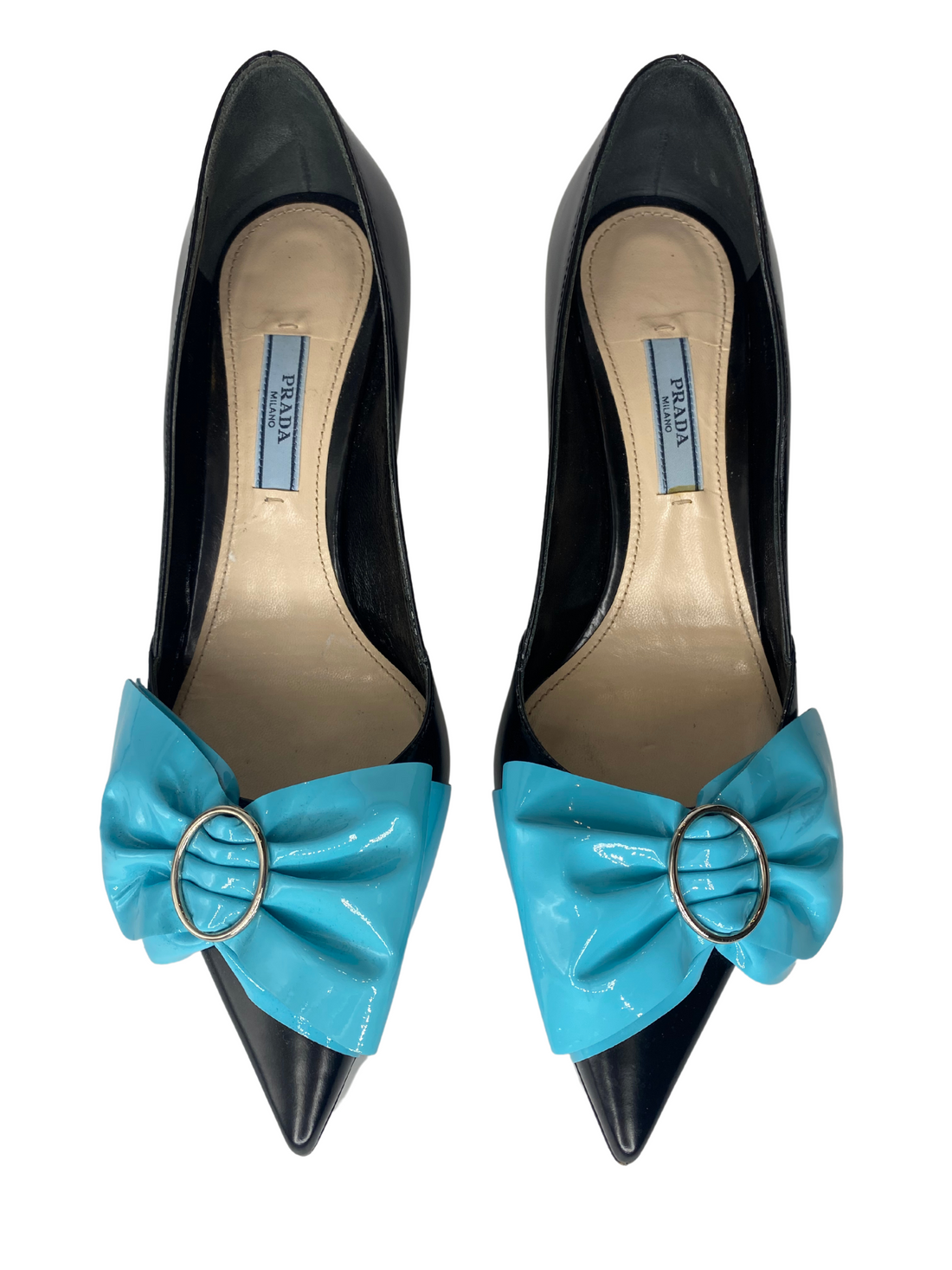 Prada Bow &  Leather Heels |US7.5|IT37.5|