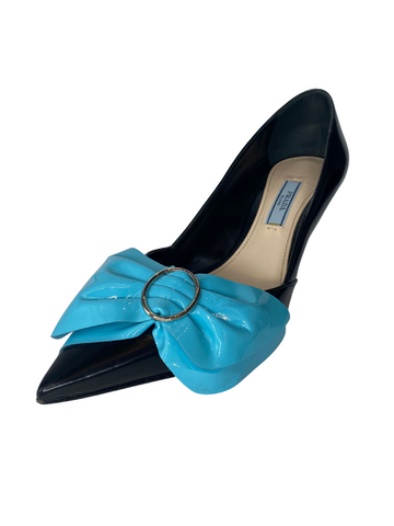 Prada Bow &  Leather Heels |US7.5|IT37.5|