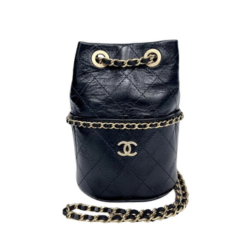 CC  MINI BUCKET BAG BLACK 15CM
