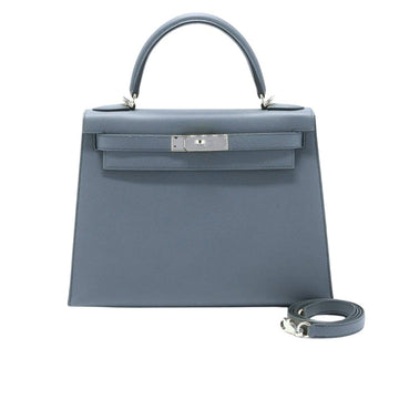 HM KELLY EPSOM BLEU CELESTE 28CM