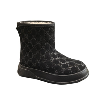 GG WOMENS BOOT GG SUDE CANVAS BLACK