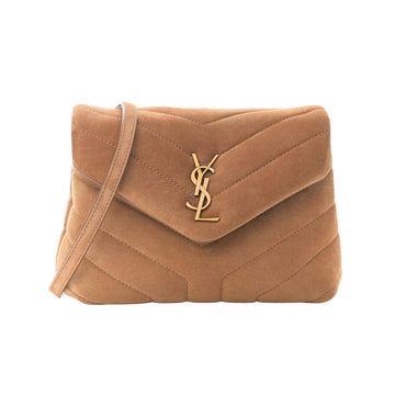 YSL LOULOU SMALL SHOULDER BAG IN SUEDE 22CM