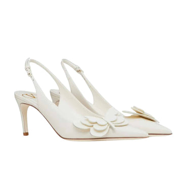 VO GARAVANI PAPIER PHALÃNE SLINGBACK PUMPS WHITE