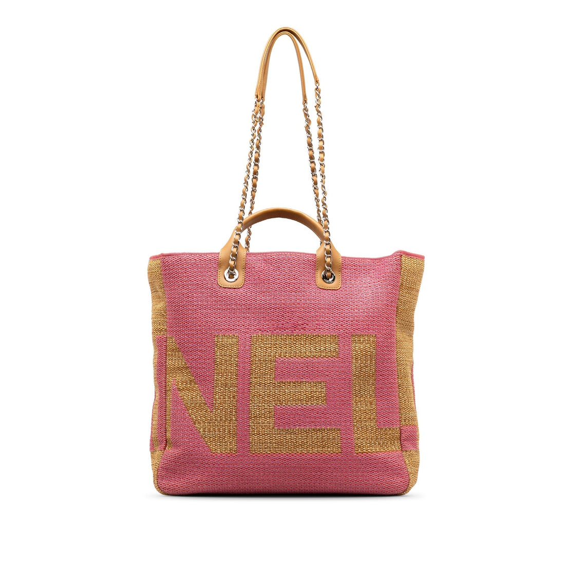 CHANEL Large Raffia Deauville Shopping Tote Travel Bag