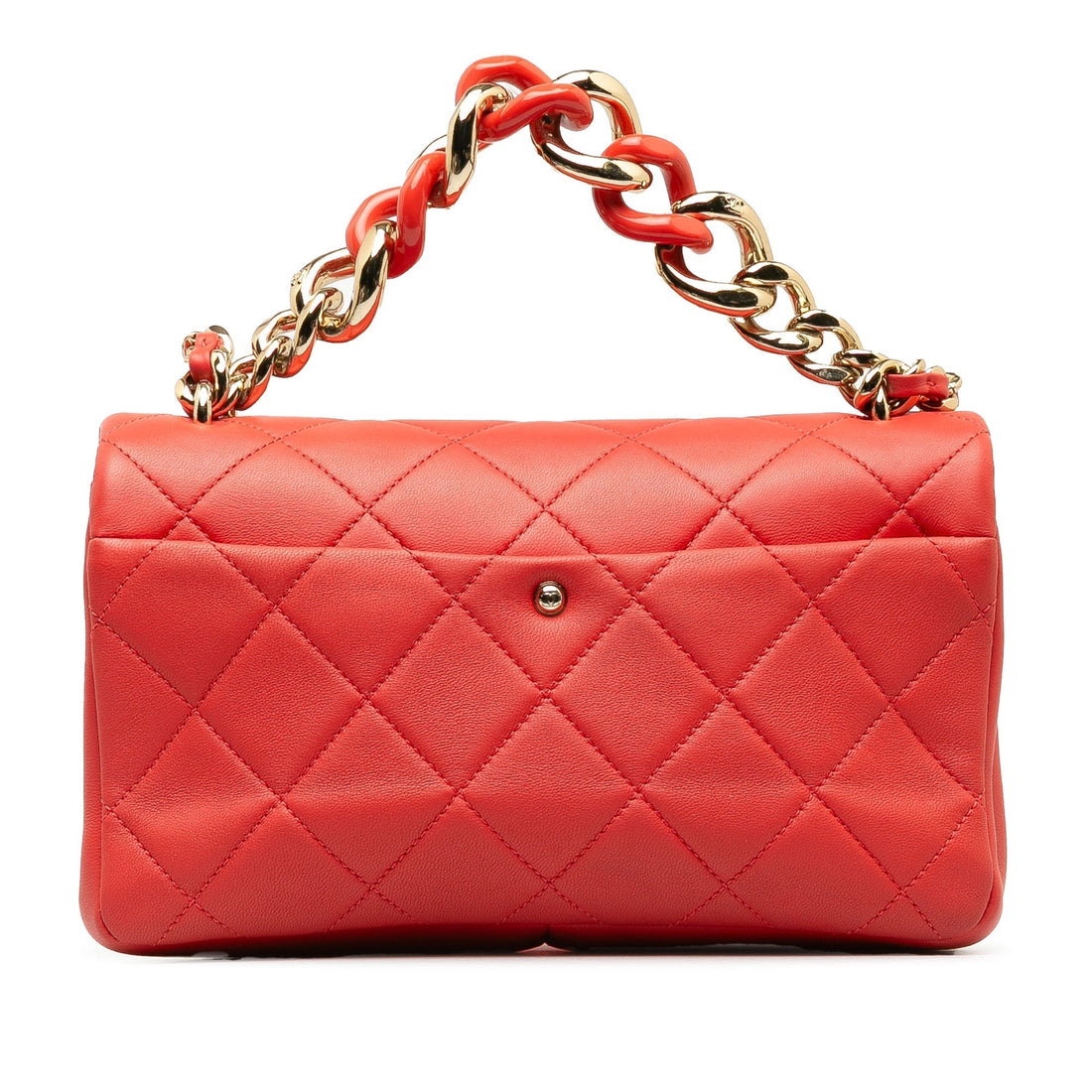 CHANEL Small Lambskin Elegant Chain Single Flap Satchel