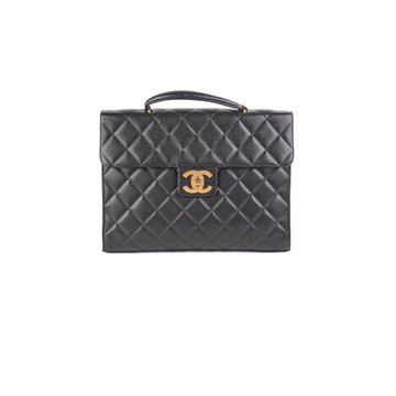 Top Quality Chanel  Caviar Briefcase Black